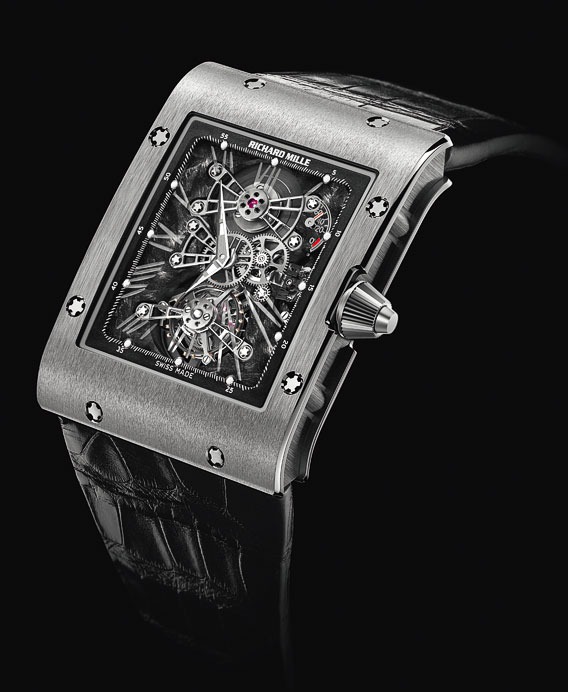 Replica Richard Mille RM 017 Extra Flat Tourbillon Titanium Watch